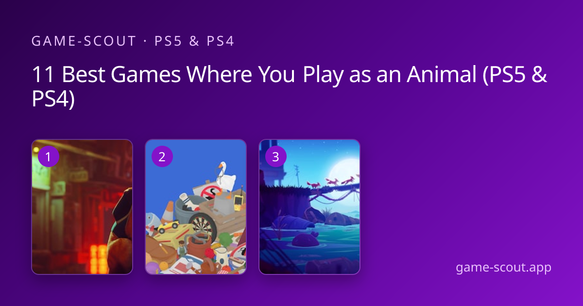 Best Animal Games on PS5 & PS4 (2026): Stray, Goose Game & More